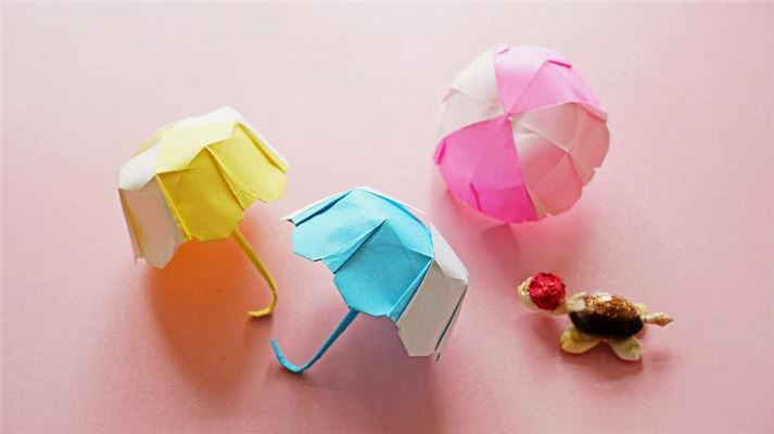 手工折紙小傘制作教程：用紙和心情，DIY一把小傘(1)