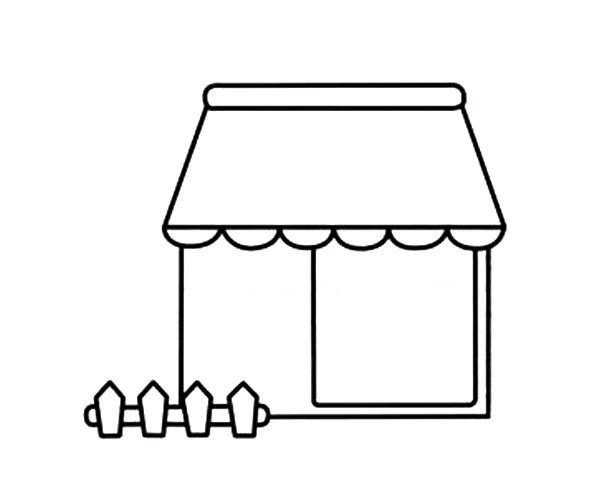 商店兒童簡筆畫步驟