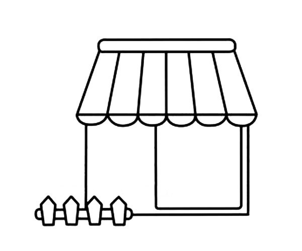 商店兒童簡筆畫步驟