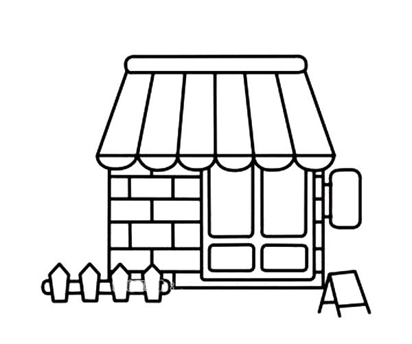 商店兒童簡筆畫步驟