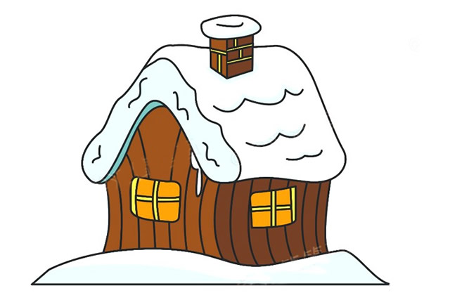 漂亮的雪屋簡筆畫 漂亮的雪屋簡筆畫