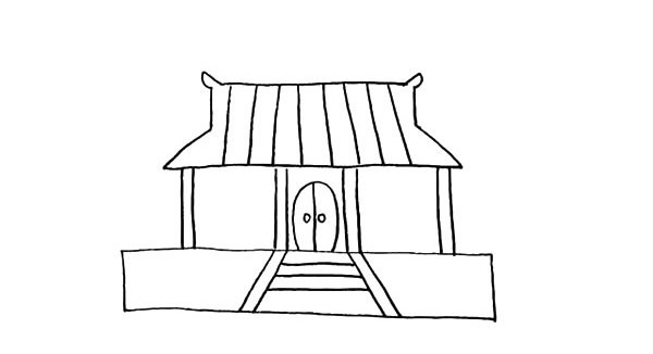 寺廟簡筆畫詳細步驟