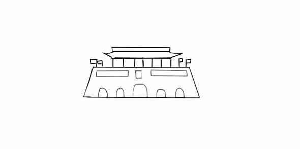 北京天安門簡筆畫教程