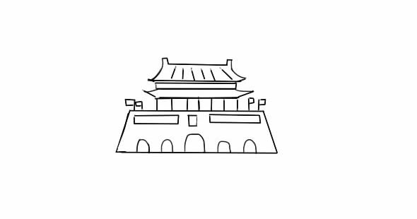 北京天安門簡筆畫教程