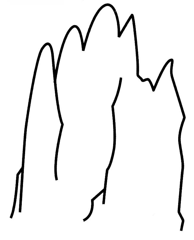 陡峭的大山簡(jiǎn)筆畫