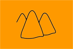 山川河流風景簡筆畫圖片