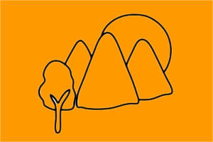 山川河流風景簡筆畫圖片