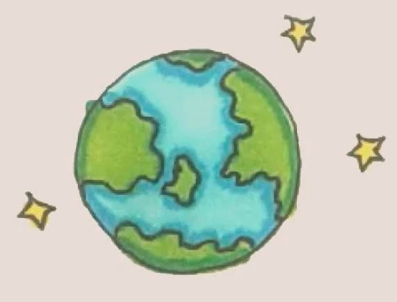 綠色的地球簡筆畫教程 綠色的地球簡筆畫教程