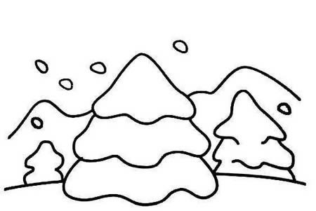 冬天下雪的風(fēng)景簡筆畫 冬天下雪的風(fēng)景簡筆畫