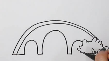 關(guān)于小橋流水的風(fēng)景簡筆畫