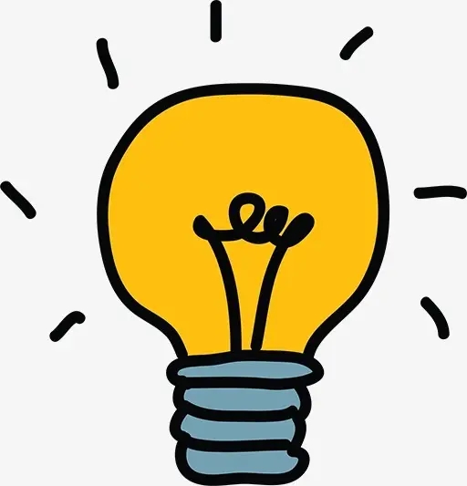 涂色的電燈泡簡筆畫