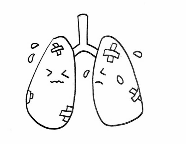 關(guān)于肺炎的卡通簡筆畫