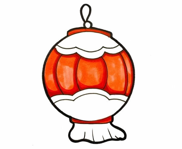 漂亮又簡單的燈籠簡筆畫