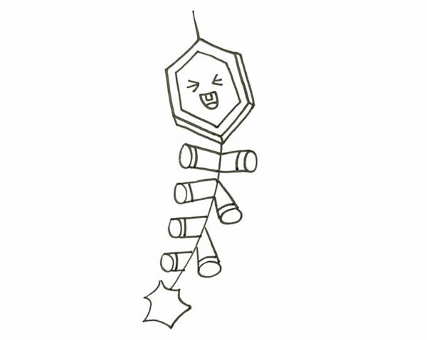 一串卡通的鞭炮簡(jiǎn)筆畫(huà)步驟
