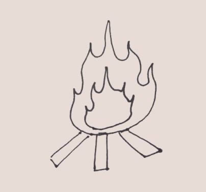 火堆簡(jiǎn)筆畫步驟