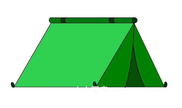 簡單的軍用帳篷簡筆畫 簡單的軍用帳篷簡筆畫