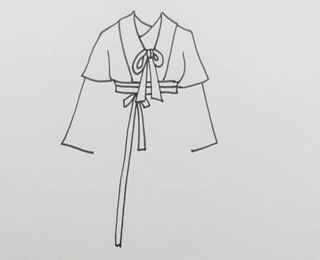 古代女生長裙簡筆畫