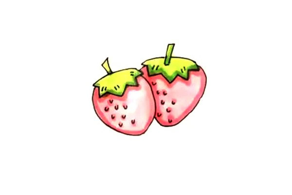 關(guān)于草莓的簡(jiǎn)筆畫教程