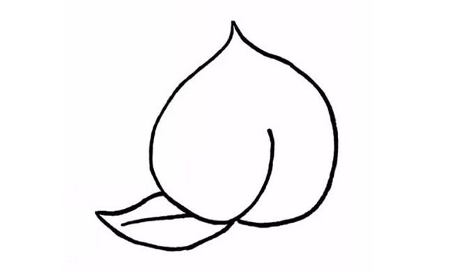 非常簡單的桃子兒童畫步驟