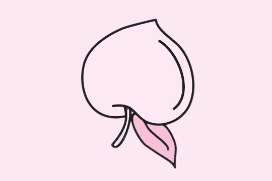 很容易畫的桃子簡筆畫
