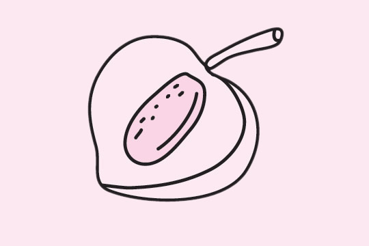 很容易畫的桃子簡筆畫