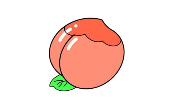 咬了一口的水蜜桃簡筆畫 咬了一口的水蜜桃簡筆畫