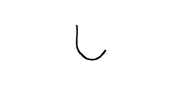 春節(jié)貼福字的小女孩簡筆畫