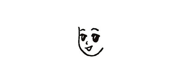 春節(jié)貼福字的小女孩簡筆畫