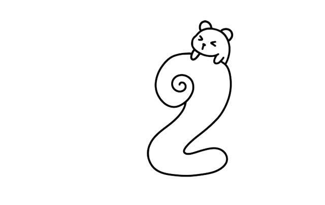 鼠年藝術字簡筆畫