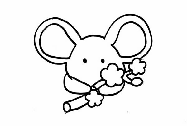 老鼠和梅花簡筆畫步驟