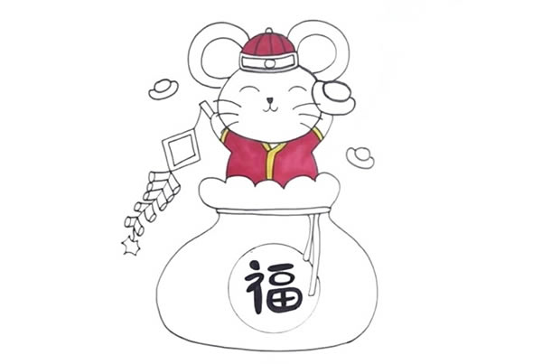 鼠年簡筆畫步驟