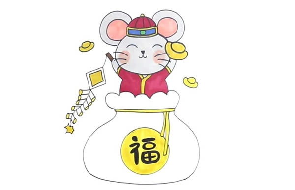 鼠年簡筆畫步驟