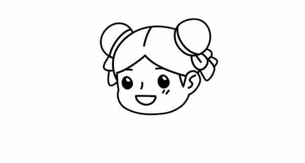 春節貼福字的福娃簡筆畫