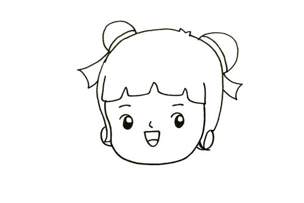 春節小孩拜年簡筆畫