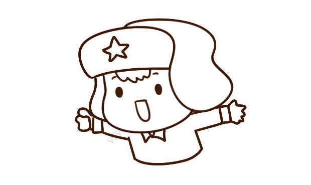 五四青年節小朋友簡筆畫