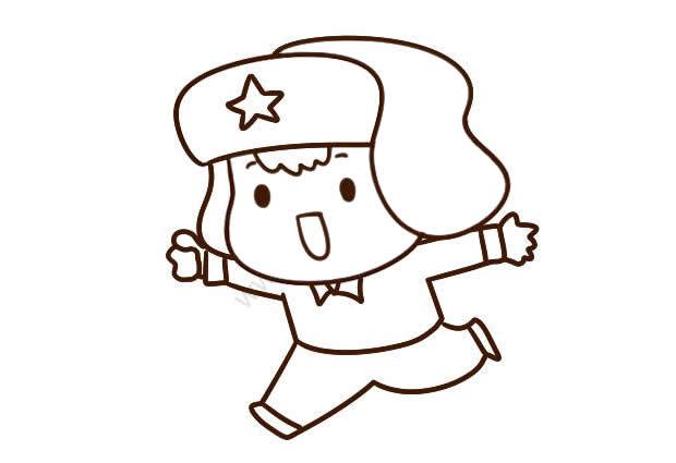 五四青年節小朋友簡筆畫