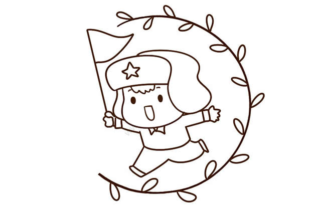 五四青年節小朋友簡筆畫