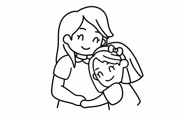 母親節(jié)媽媽我愛(ài)你簡(jiǎn)筆畫(huà)