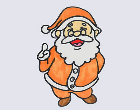 分享幾幅關于圣誕老人的簡筆畫