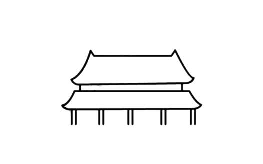 國慶節(jié)天安門和國旗簡筆畫