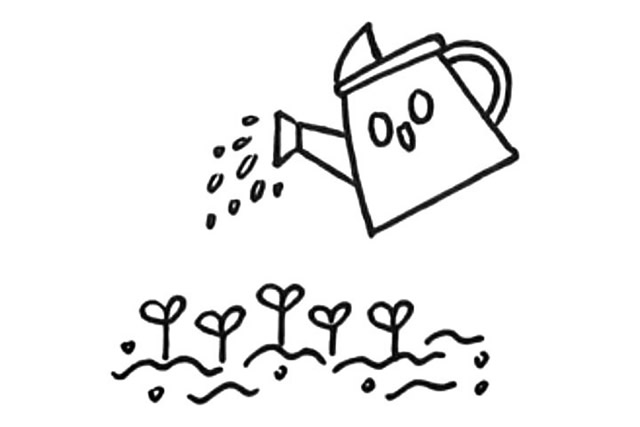 植樹節(jié)給樹苗澆水簡(jiǎn)筆畫