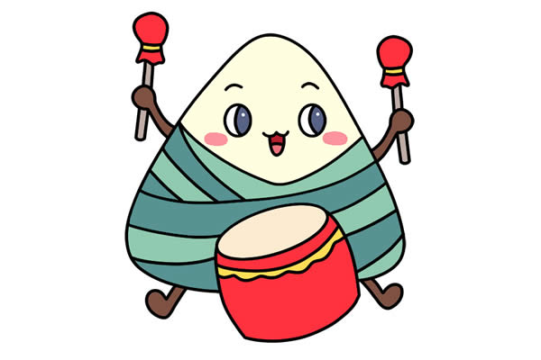 端午節卡通粽子簡筆畫
