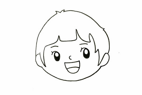 春節小朋友放鞭炮簡筆畫