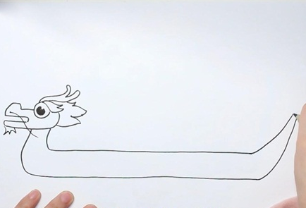 端午節關于龍舟的簡筆畫