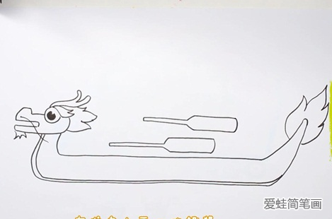 端午節關于龍舟的簡筆畫