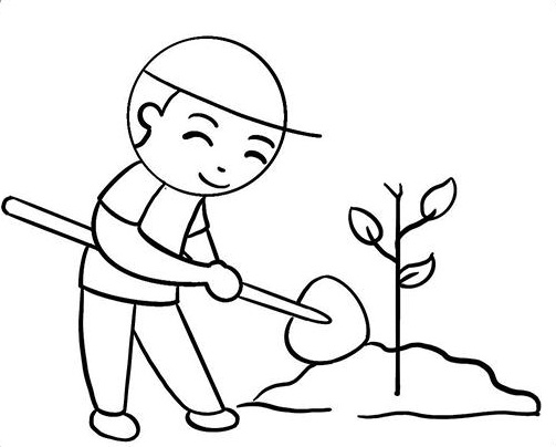 植樹節主題簡筆畫6張