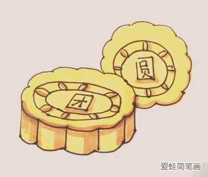 中秋節月餅簡筆畫怎么畫