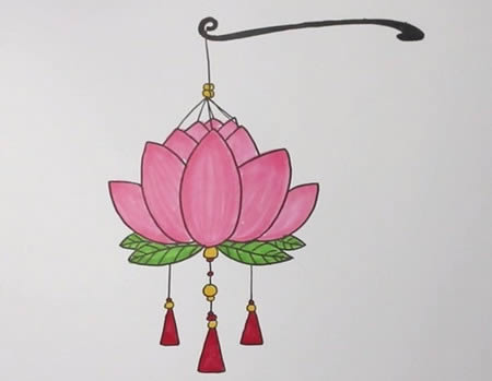 元宵節花燈簡筆畫怎么畫