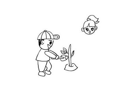 植樹節(jié)兒童簡筆畫詳細步驟