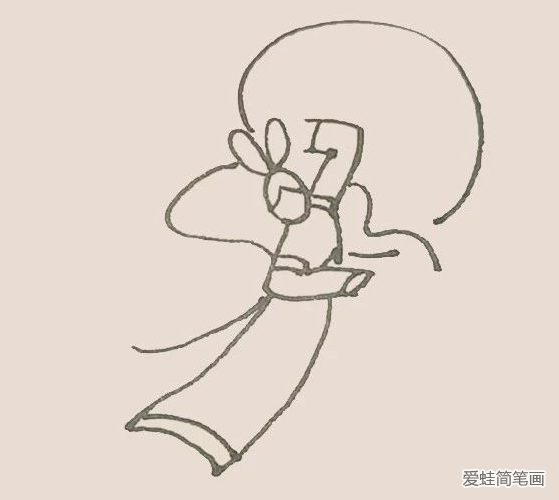 中秋節簡單的嫦娥奔月簡筆畫